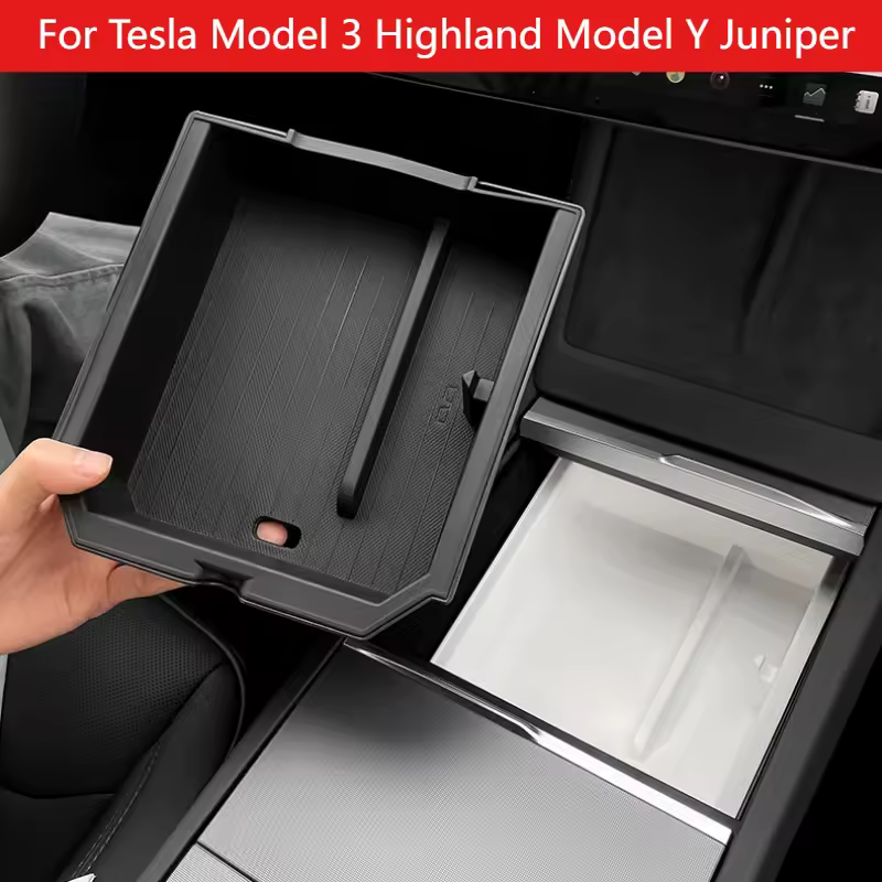 Tesla Model Y Juniper Center Console Storage Box with Cup Holder